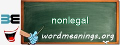 WordMeaning blackboard for nonlegal